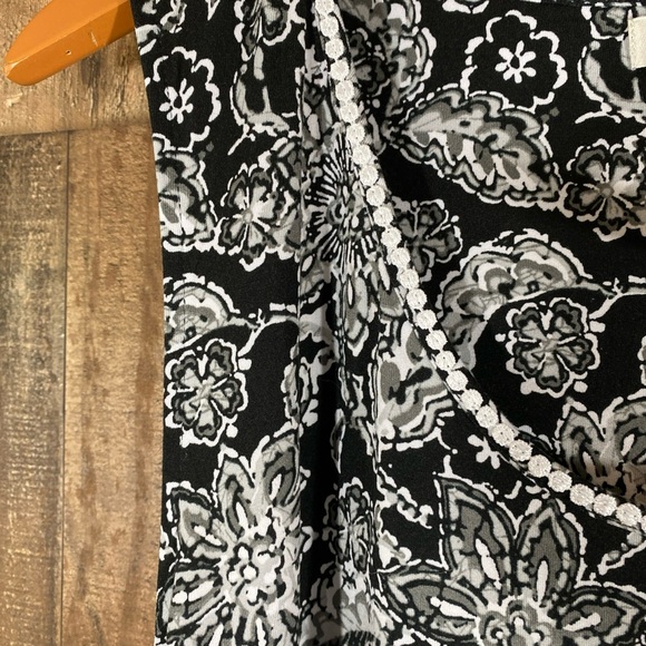 Calvin Klein Stylish Black & White Paisley Print Women's Dress Size XL - Picture 2 of 12